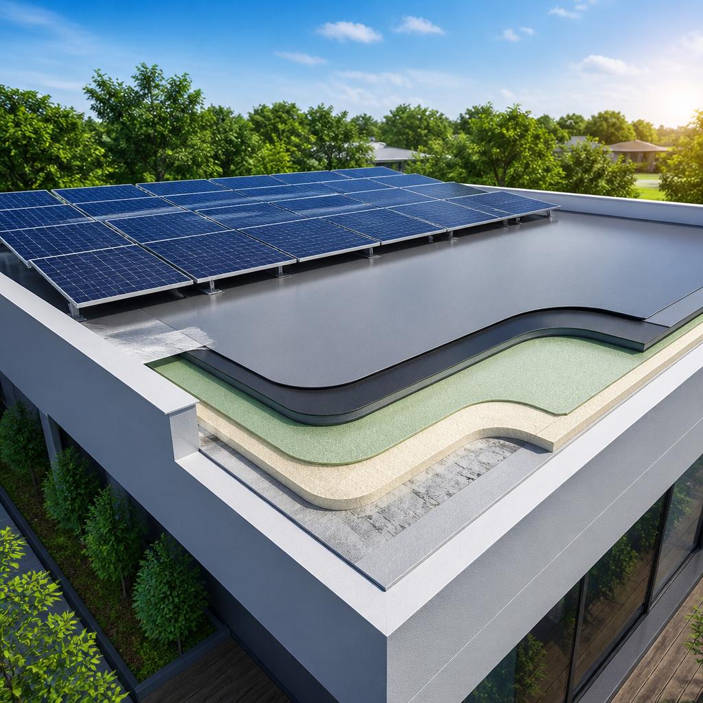 未来を見据えた、持続可能な住宅のための屋上防水と太陽光発電！